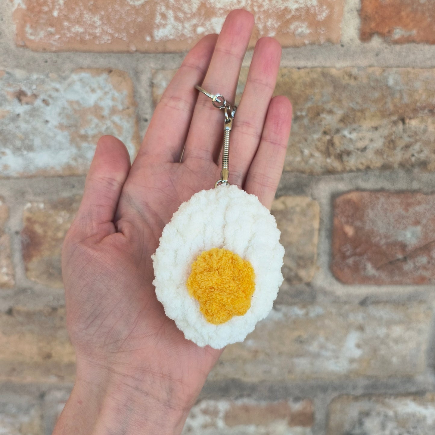Fried Egg Keychain Charm