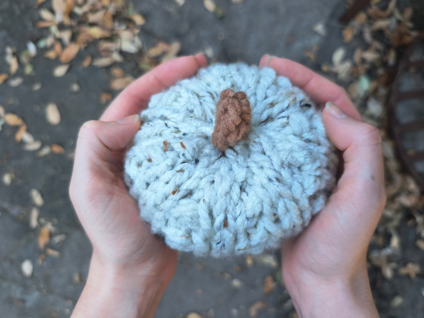 5" Garter Ribbed Pumpkin Plushie