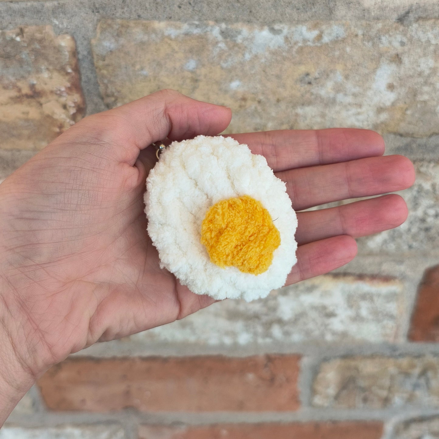 Fried Egg Keychain Charm