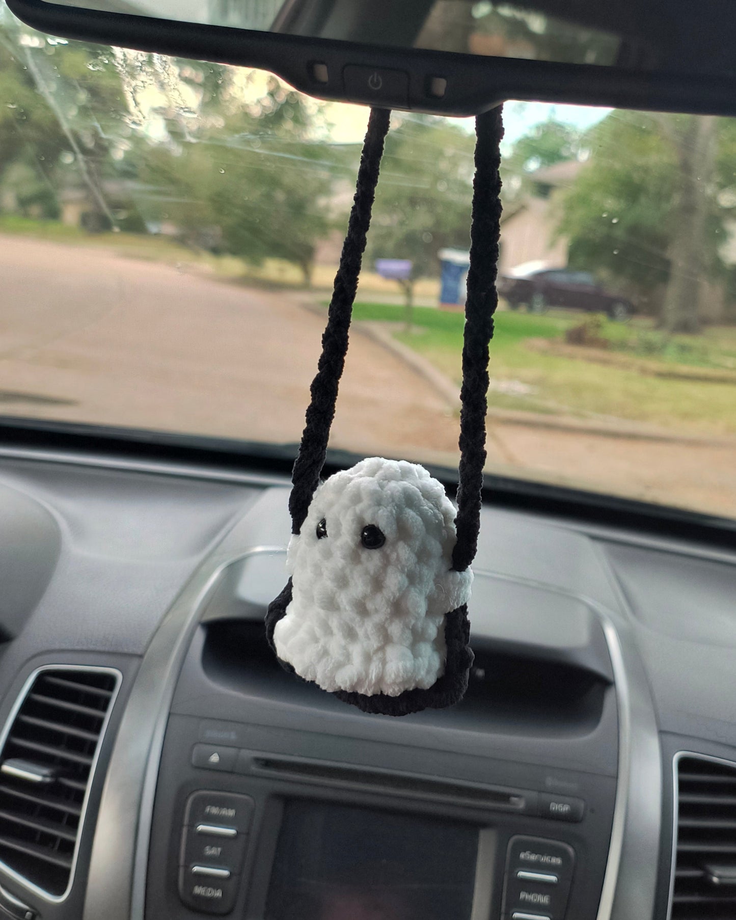 Ghost on a Swing - Halloween Car Hanger Plushie