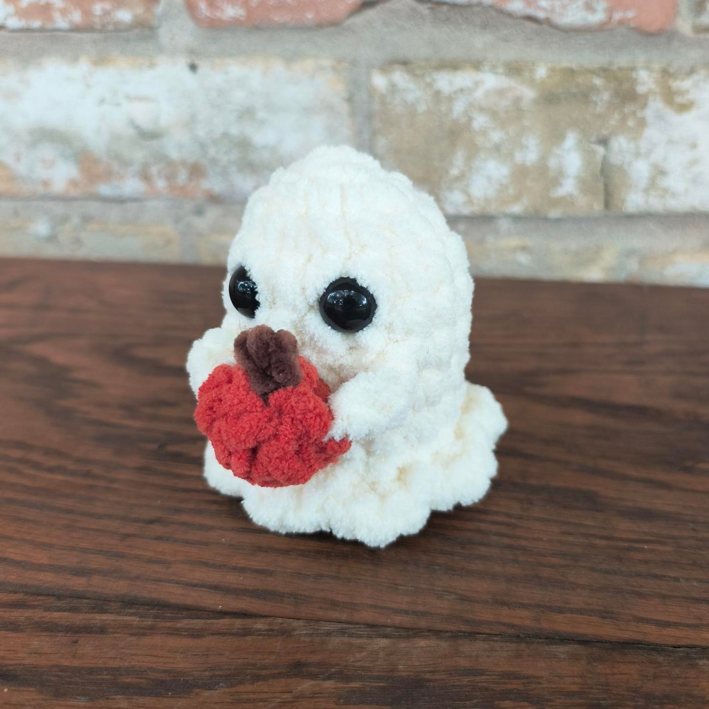 Ghost Holding a Pumpkin - Halloween Plushie